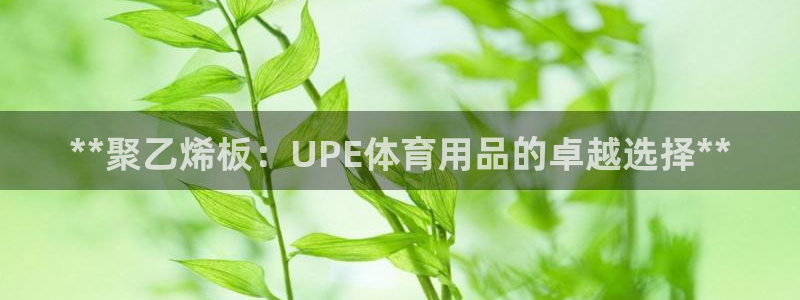 欧陆娱乐线路测速：**聚乙烯板：UPE体育用品的卓越