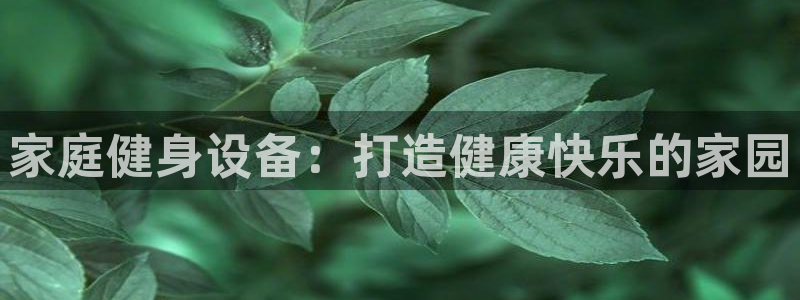 欧陆娱乐不让提现：家庭健身设备：打造健康快乐的家园