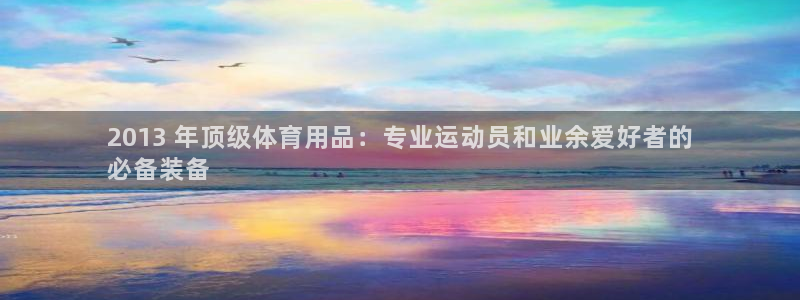 欧陆娱乐的故事有哪些：2013 年顶级体育用品：专业