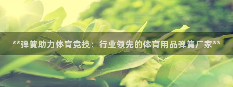 欧陆娱乐平台登陆地址在哪看：**弹簧助力体育竞技：行