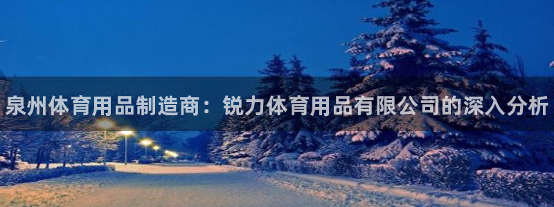 欧陆娱乐总代理是谁：泉州体育用品制造商：锐力体育用品有限公司